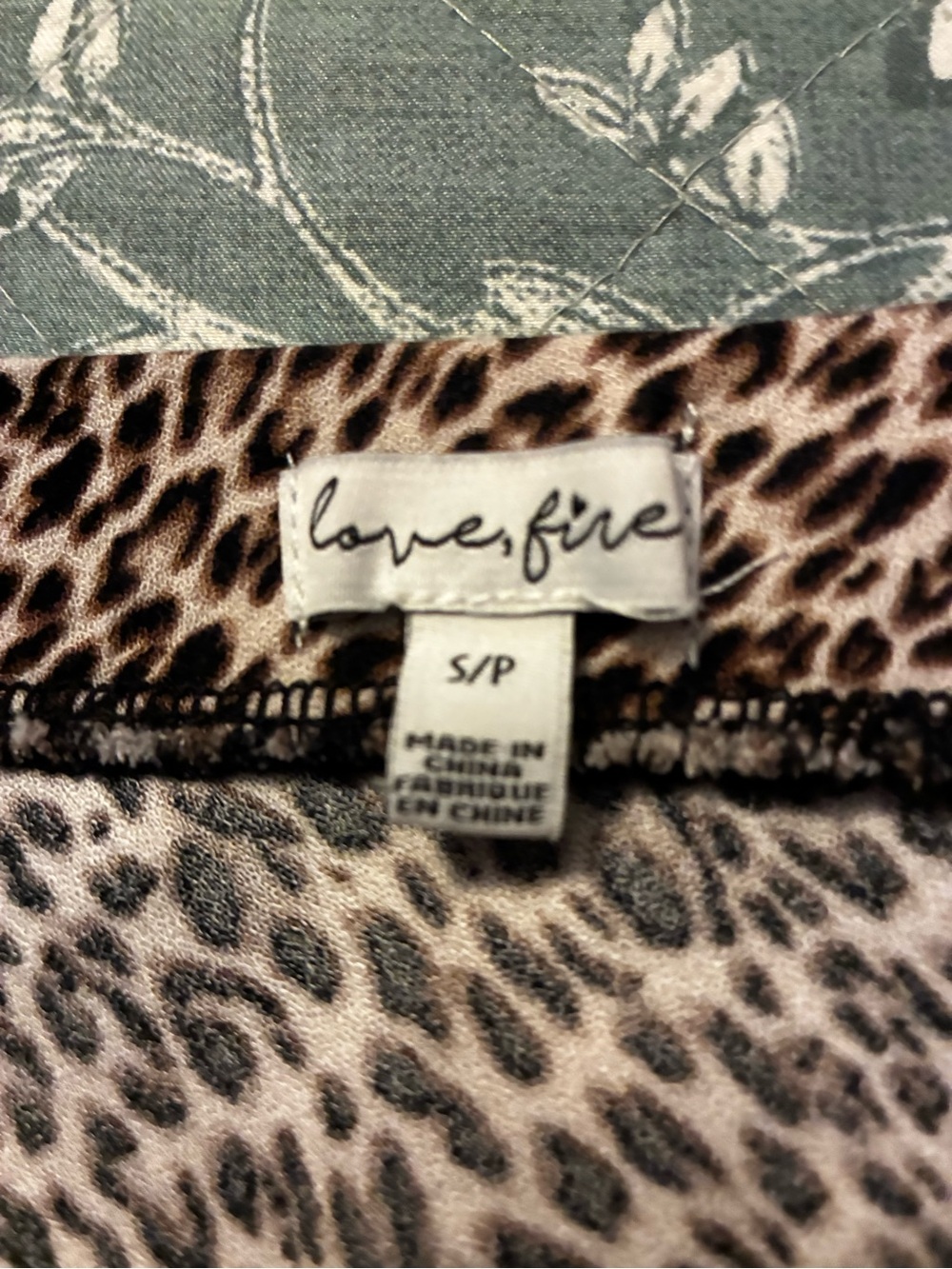 Love, Fire Leopard Print A-Line Maxi Skirt in Beige and Black - Picture 5 of 5